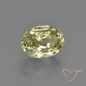 Sillimanite Jaune moyen naturelle ovale, 1.69 ct, VVS-VS