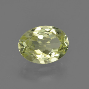 Sillimanite jaune naturelle coupe ovale, 1,02 ct, VS-SI