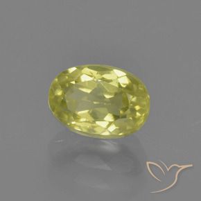 Sillimanite Pineapple yellow naturelle ovale, 1.22 ct, VS