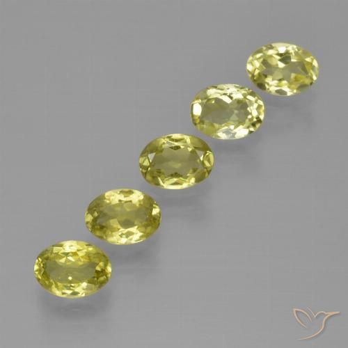4.31ctw Naturel Jaune verdâtre Sillimanite, ovale, VVS-VS