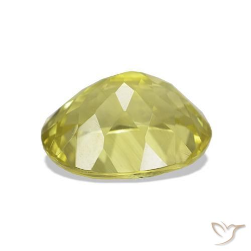 Sillimanite Jaune moyen naturelle ovale, 3.02 ct, VS