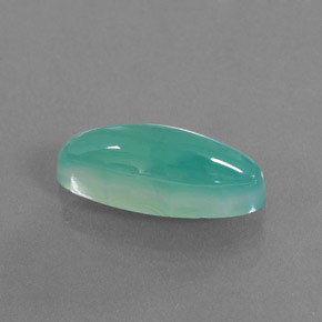 Smithsonite Bleu vert naturelle Coupe ovale, 30.86 ct, Translucide