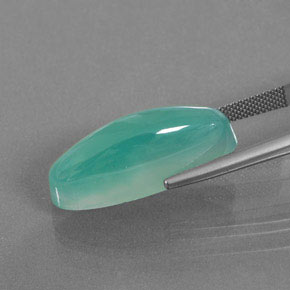 Smithsonite Bleu vert naturelle Coupe ovale, 30.86 ct, Translucide