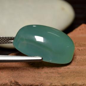 Smithsonite Bleu vert naturelle Coupe ovale, 27.39 ct, Translucide