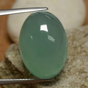 Smithsonite Vert bleu clair naturelle Coupe ovale, 33.16 ct, Translucide