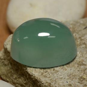 Smithsonite Vert bleu clair naturelle Coupe ovale, 33.16 ct, Translucide