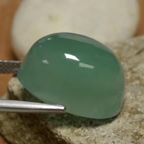 Smithsonite Vert bleu clair naturelle Coupe ovale, 33.16 ct, Translucide