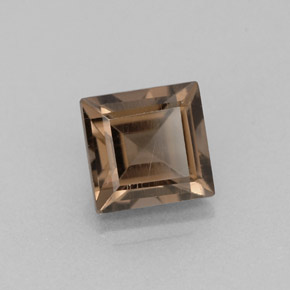 Quartz fumé marron naturelle carré, 1,11 ct, VVS-VS