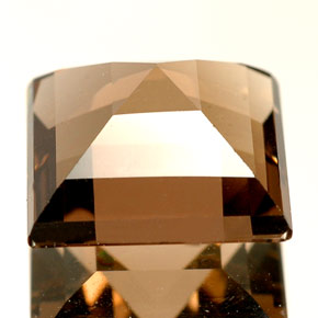 Quartz fumé marron naturelle carré, 4,14 ct, VVS-VS