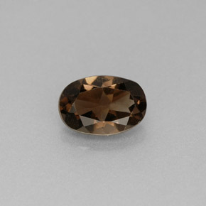Quartz fumé marron naturelle coupe ovale, 0,49 ct, VVS-VS