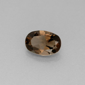 Quartz fumé marron naturelle coupe ovale, 0,49 ct, VVS-VS