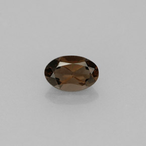 Quartz fumé marron naturelle coupe ovale, 0,49 ct, VVS-VS