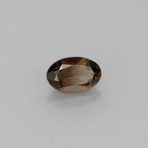 Quartz fumé marron naturelle coupe ovale, 0,49 ct, VVS-VS