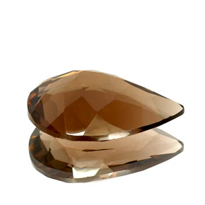 Quartz fumé marron naturelle en forme de poire, 10,97 ct, VVS