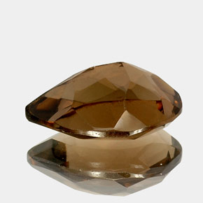 Quartz fumé marron naturelle en forme de poire, 13,49 ct, VVS