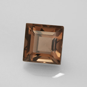 Quartz fumé marron naturelle carré, 1,23 ct, VS