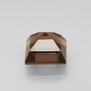 Quartz fumé marron naturelle carré, 1,23 ct, VS
