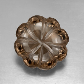 Quartz fumé marron naturelle transparent, 8,26 ct, transparent / translucide