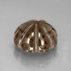 Quartz fumé marron naturelle transparent, 8,26 ct, transparent / translucide