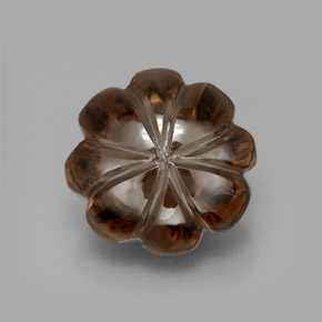 Quartz fumé marron naturelle transparent, 8,33 ct, transparent / translucide