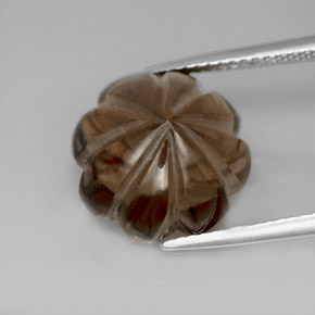 Quartz fumé marron naturelle transparent, 8,33 ct, transparent / translucide