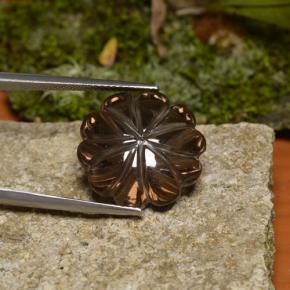 Quartz fumé marron naturelle forme fantaisie, 16,33 ct, transparent