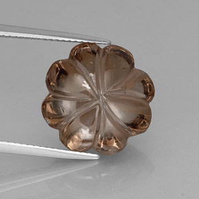 Quartz fumé marron naturelle transparent, 9,71 ct, transparent / translucide