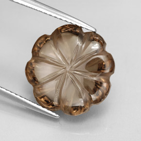 Quartz fumé Brun fumé clair naturelle Transparent, 9.08 ct, Transparent / Translucide