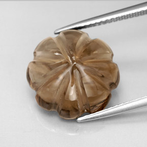 Quartz fumé Brun fumé clair naturelle Transparent, 9.08 ct, Transparent / Translucide