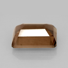 Quartz fumé marron naturelle taille émeraude, 7,71 ct, VS