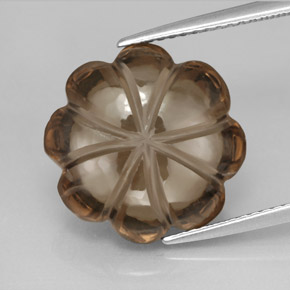 Quartz fumé marron naturelle transparent, 8,91 ct, transparent / translucide