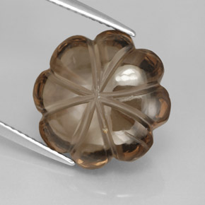 Quartz fumé marron naturelle transparent, 8,91 ct, transparent / translucide