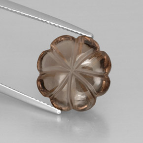Quartz fumé marron naturelle transparent, 8,66 ct, transparent / translucide