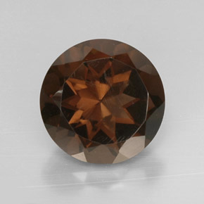 Quartz fumé brun fumé naturelle coupe roude, 11,41 ct, VVS