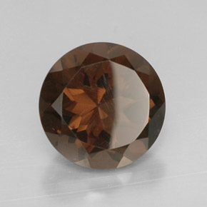 Quartz fumé brun fumé naturelle coupe roude, 11,41 ct, VVS