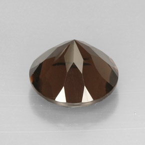 Quartz fumé brun fumé naturelle coupe roude, 11,41 ct, VVS