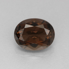 Quartz fumé marron naturelle coupe ovale, 2,75 ct, VVS-VS