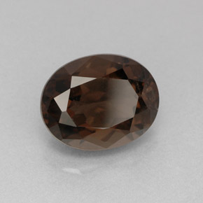 Quartz fumé marron naturelle coupe ovale, 2,75 ct, VVS-VS