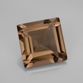 Quartz fumé marron naturelle carré, 3,70 ct, VS