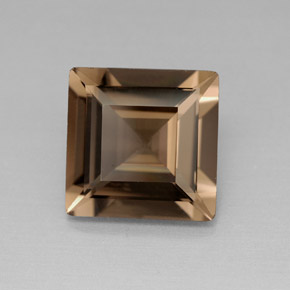Quartz fumé marron naturelle carré, 3,88 ct, VS