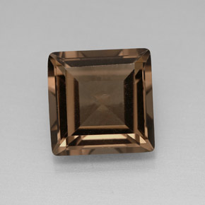 Quartz fumé marron naturelle carré, 4,05 ct, VS