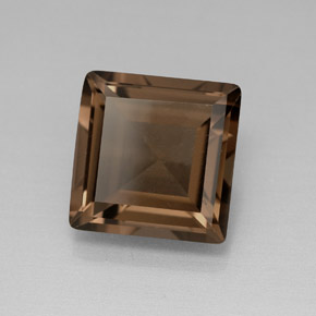 Quartz fumé marron naturelle carré, 4,05 ct, VS