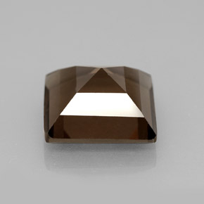 Quartz fumé marron naturelle carré, 4,05 ct, VS