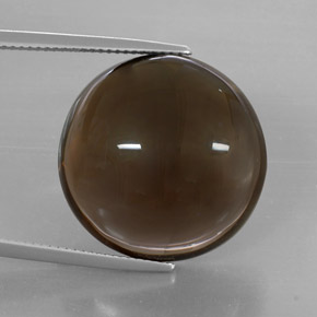 Quartz fumé marron naturelle coupe roude, 32,13 ct, translucide