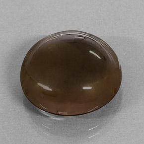 Quartz fumé marron naturelle coupe roude, 17,35 ct, translucide