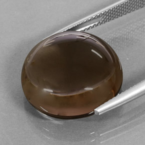 Quartz fumé marron naturelle coupe roude, 17,35 ct, translucide