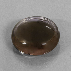 Quartz fumé marron naturelle coupe roude, 15,68 ct, translucide