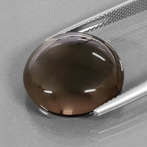 Quartz fumé marron naturelle coupe roude, 15,68 ct, translucide