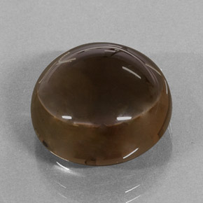 Quartz fumé marron naturelle coupe roude, 20,78 ct, translucide