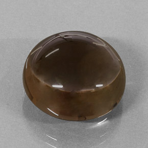 Quartz fumé marron naturelle coupe roude, 20,78 ct, translucide